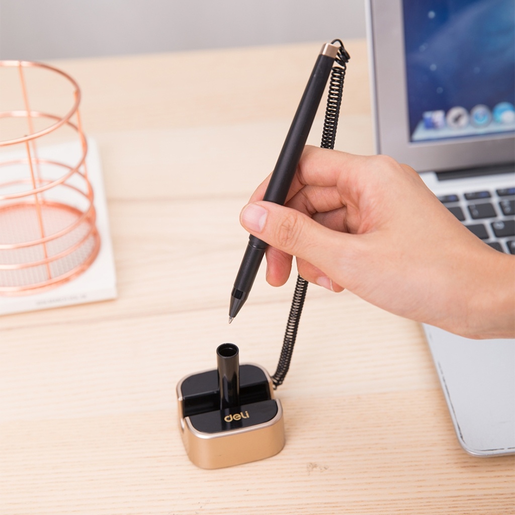 Deli- Desk Pen Stand Black 0.7mm 