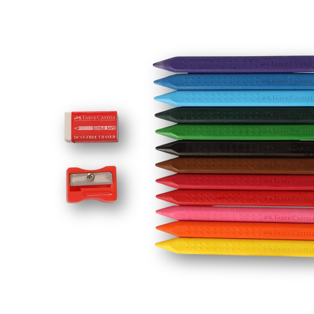 FABER-CASTEL 12 GRIP Erasable Crayone