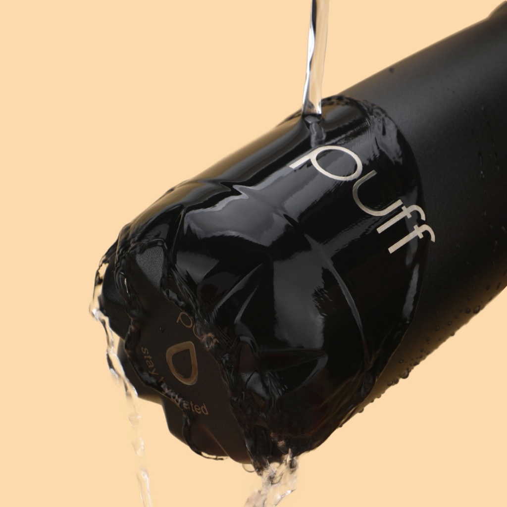Puff Bottle Widemouth Matte Black 500ML