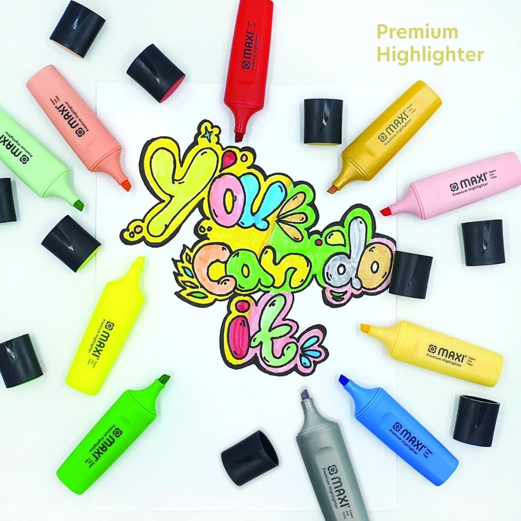 Maxi Highlighter Box/10Pcs Yellow