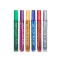 Deli-EA71101 Glitter Glue, 12ML*6