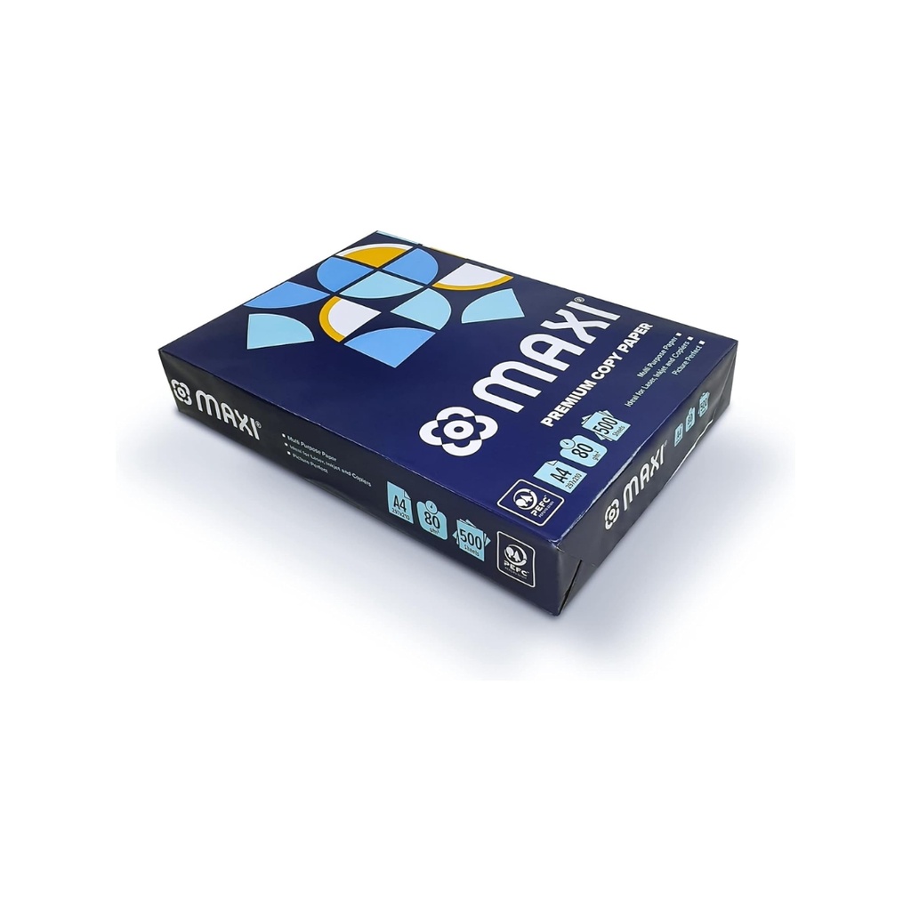 MAXI,Copy Paper A4 5Pcs/1Box ,80Gsm,500 Sheets