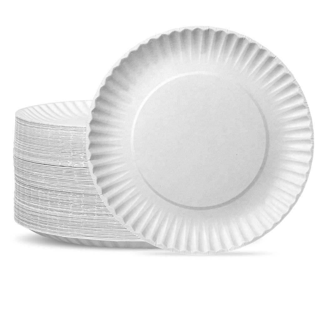 Paper Plate WHITE 9 NO.W-221-9 20PCS/PKT