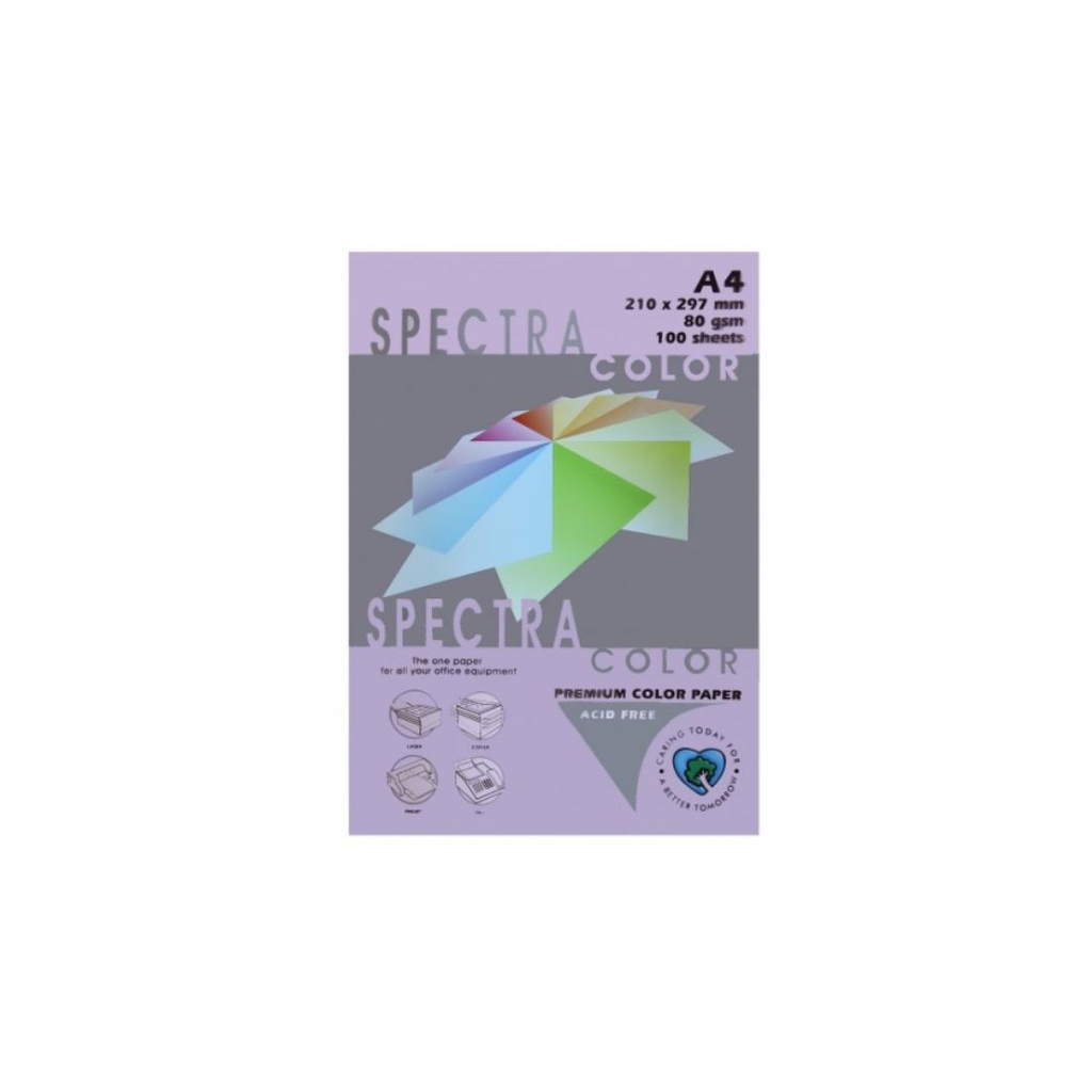 Spectra Color Papers A4 80 GSM 100 Sheets Peach Lavender