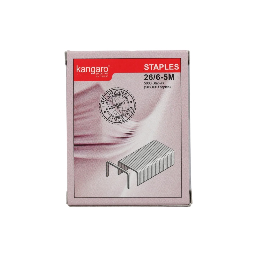Kangaro - Stapler Pins 26/6-5m - 1Packet/5000Pc