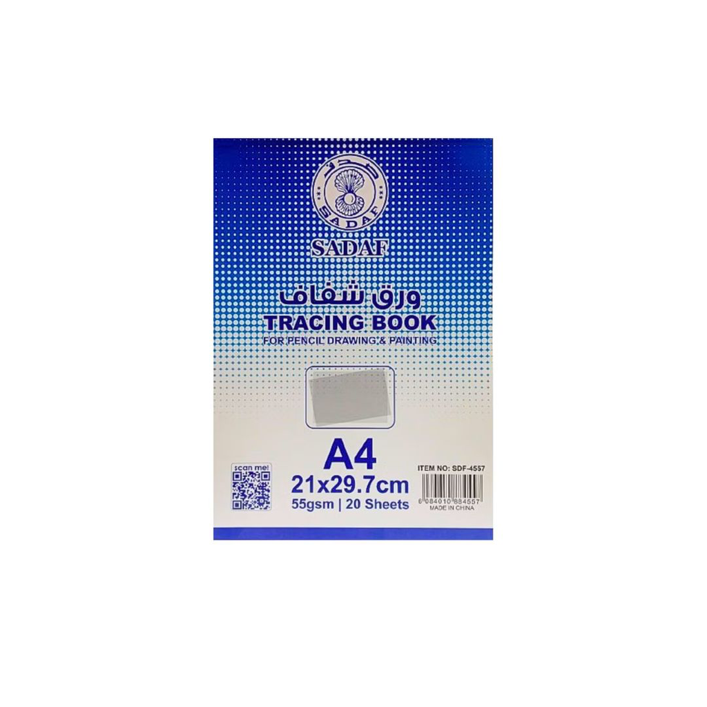 Sadaf Tracing Paper Pad 55gsm 20sheets A4