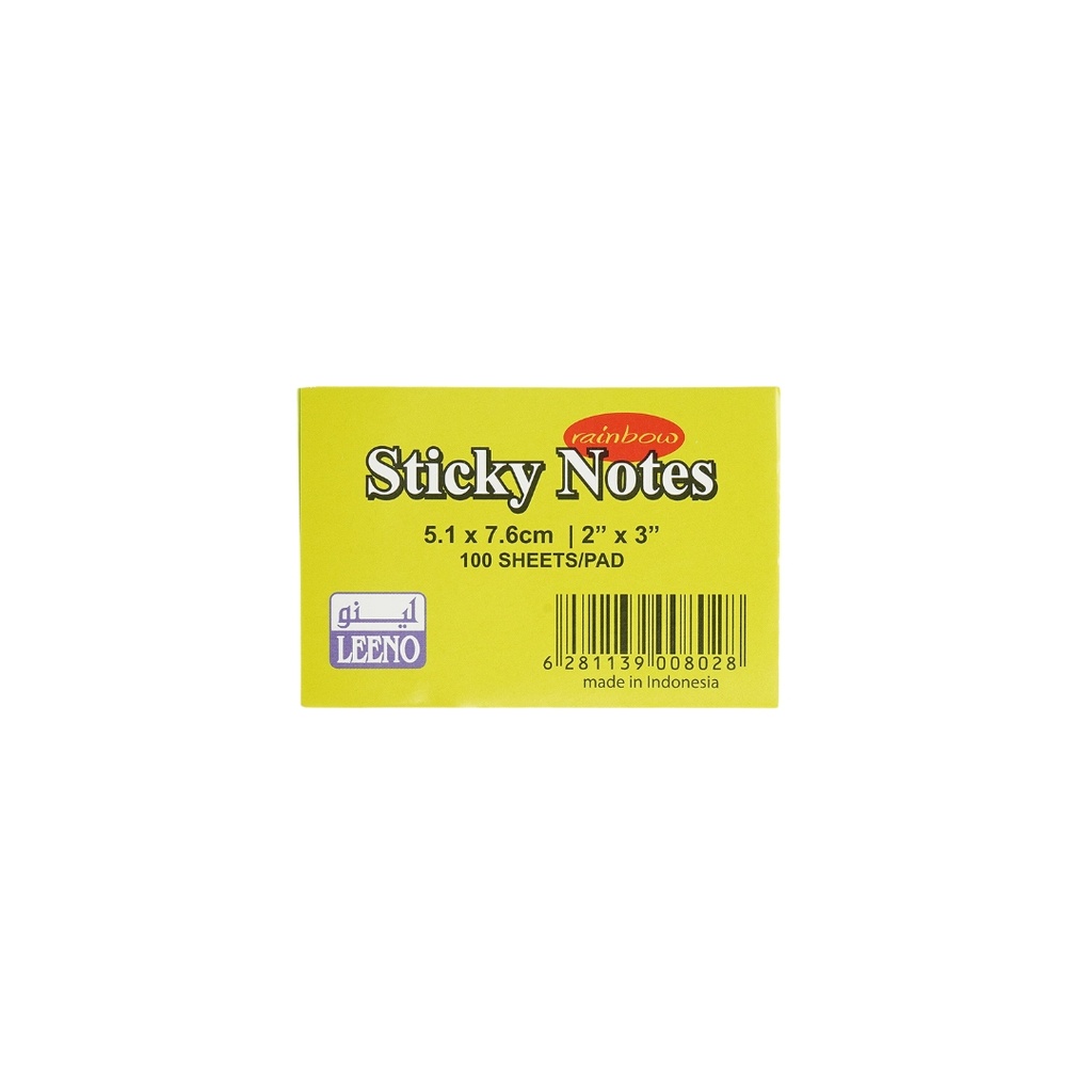 Sticky Note Rainbow 2X3 LENNO