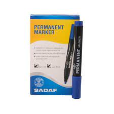 Permanent Pen Marker Blue Sadaf 2mm BOX