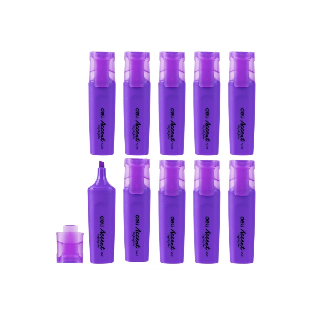 Deli-ES621 Highlighter, Purple, 1-5mm, box , 10 pcs
