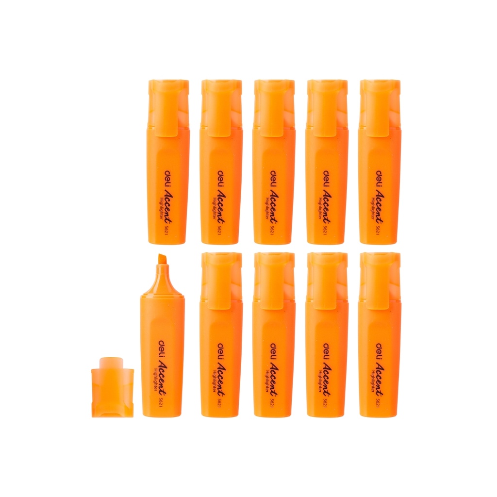 Deli-ES621 Highlighter, Orange, 1-5mm , box - 10 pcs