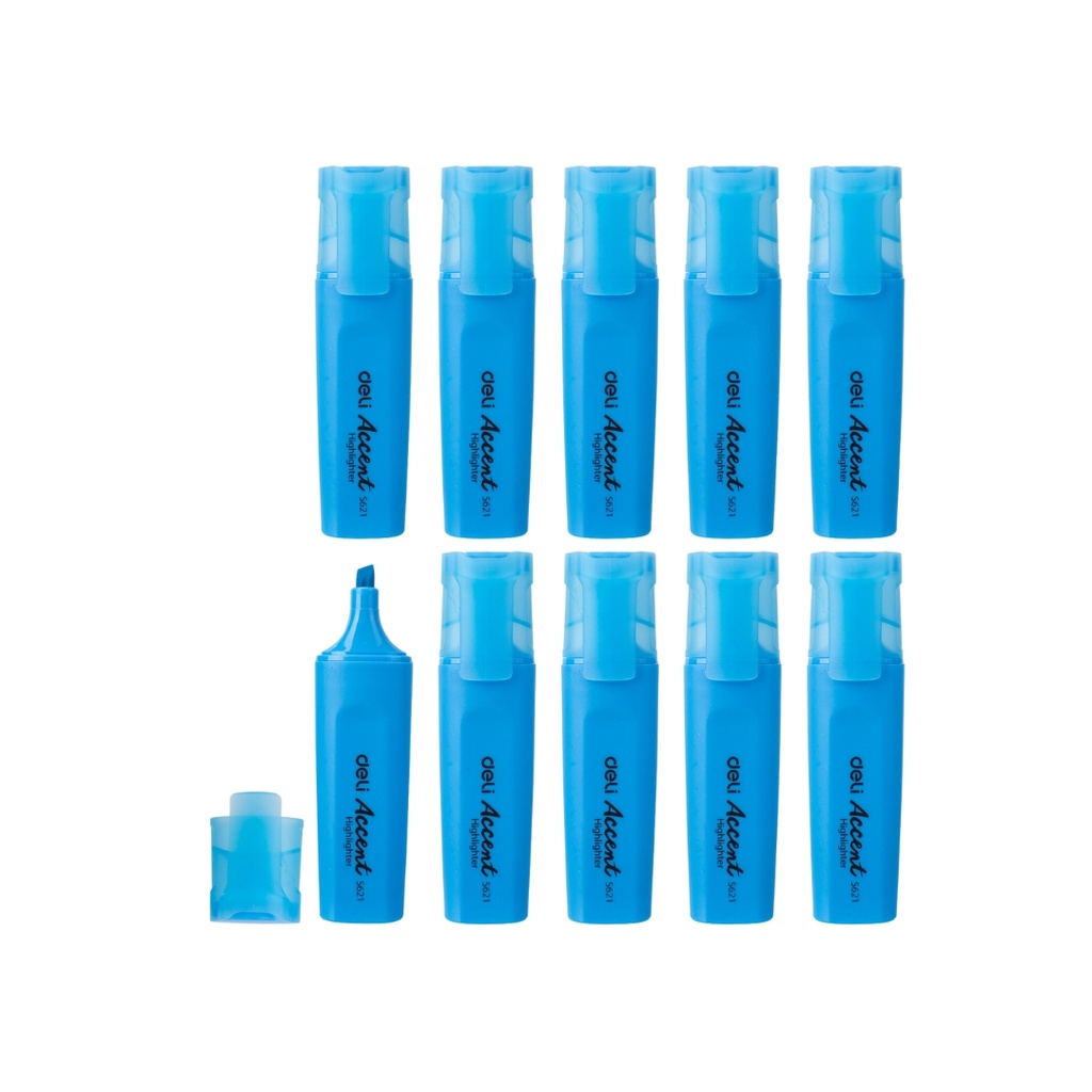 Deli-ES621 Highlighter, Blue, 1-5mm, box - 10pc