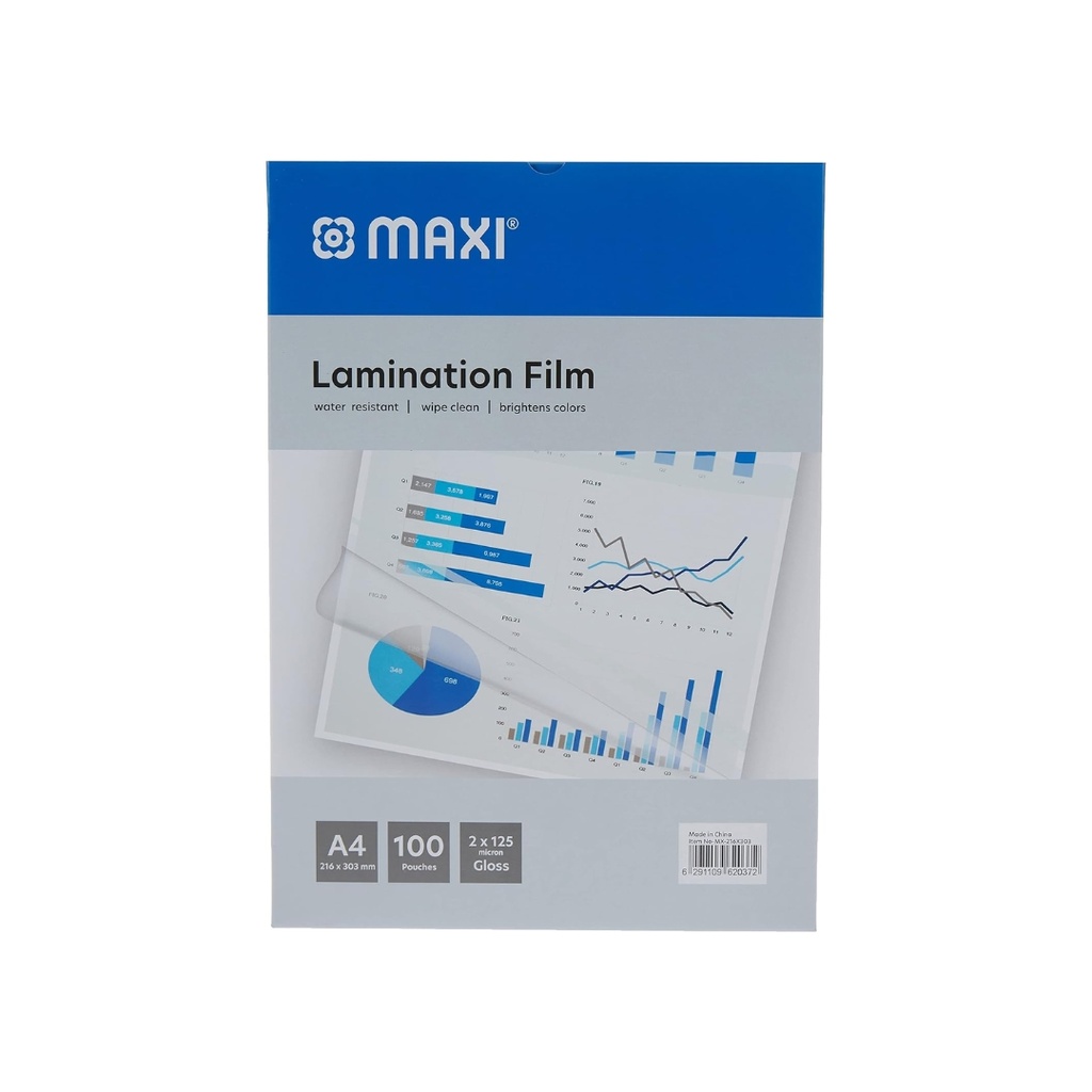 Maxi 100 Pouches A4 Laminating Film, 216 x 303 mm