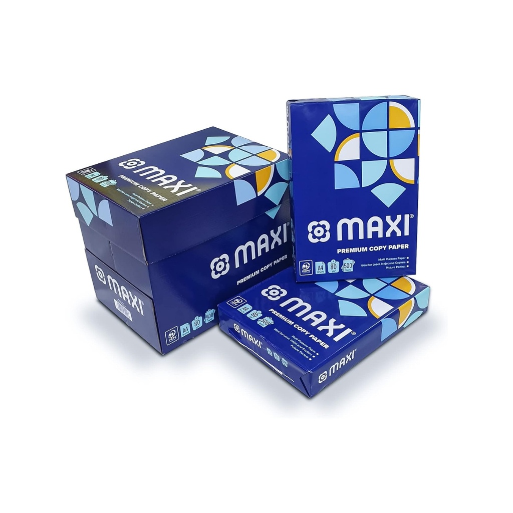 MAXI,Copy Paper A4 5Pcs/1Box ,80Gsm,500 Sheets