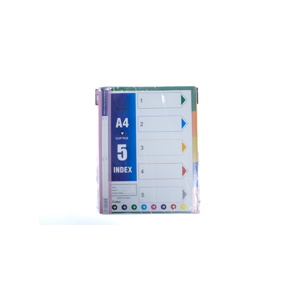 INDEX BENGE A4 5 Divider Folder