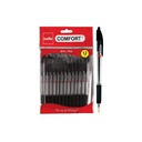 CELLO - Comfort Pen Black 1.0mm - 12pc