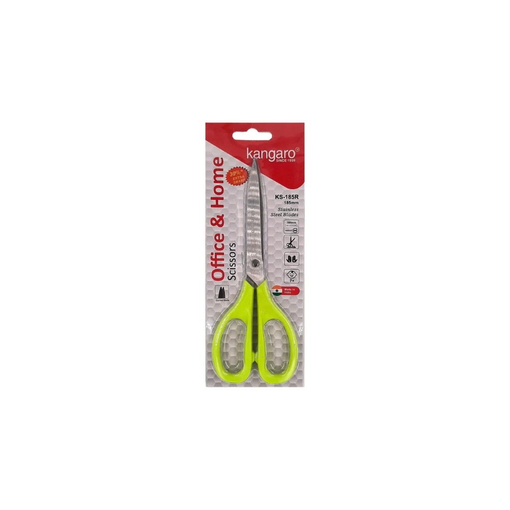 Kangaro - Scissors Curved 185mm Assorted Colors