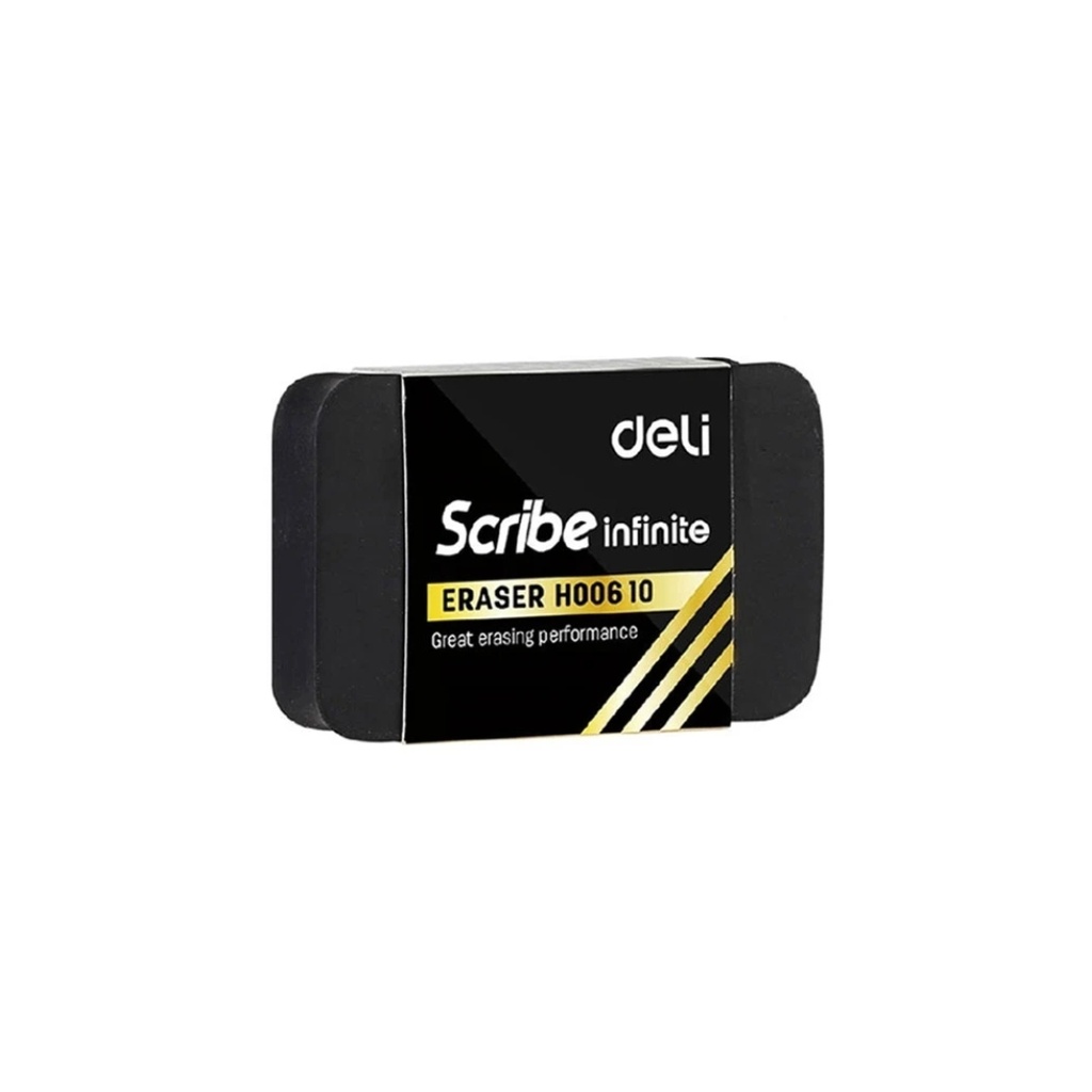 Deli - Eraser Black 46 x 30 x 11mm 1 Pcs