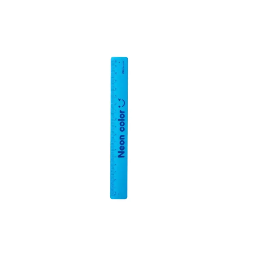 RULER DELI NEON BLUE COLOR 18 CM
