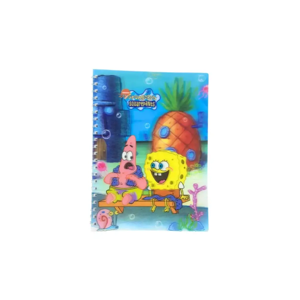 SpongeBob SquarePants Single Line 3d Cover Notebook