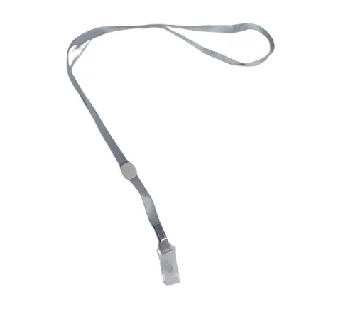  Silver Lanyard Rope Rubber Lock L-48cm W-1cm 