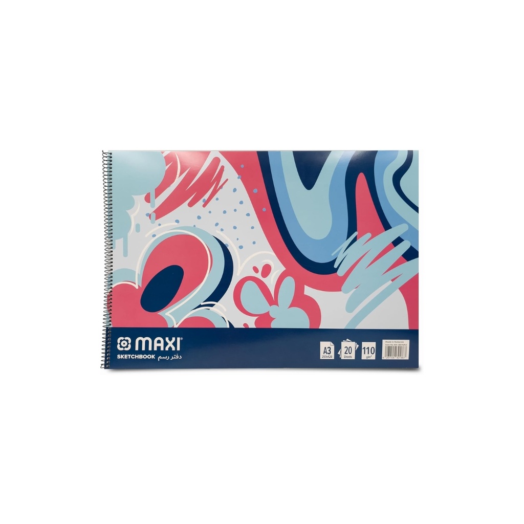 Maxi Spiral Sketch Book White A3 110gsm 20 Sh