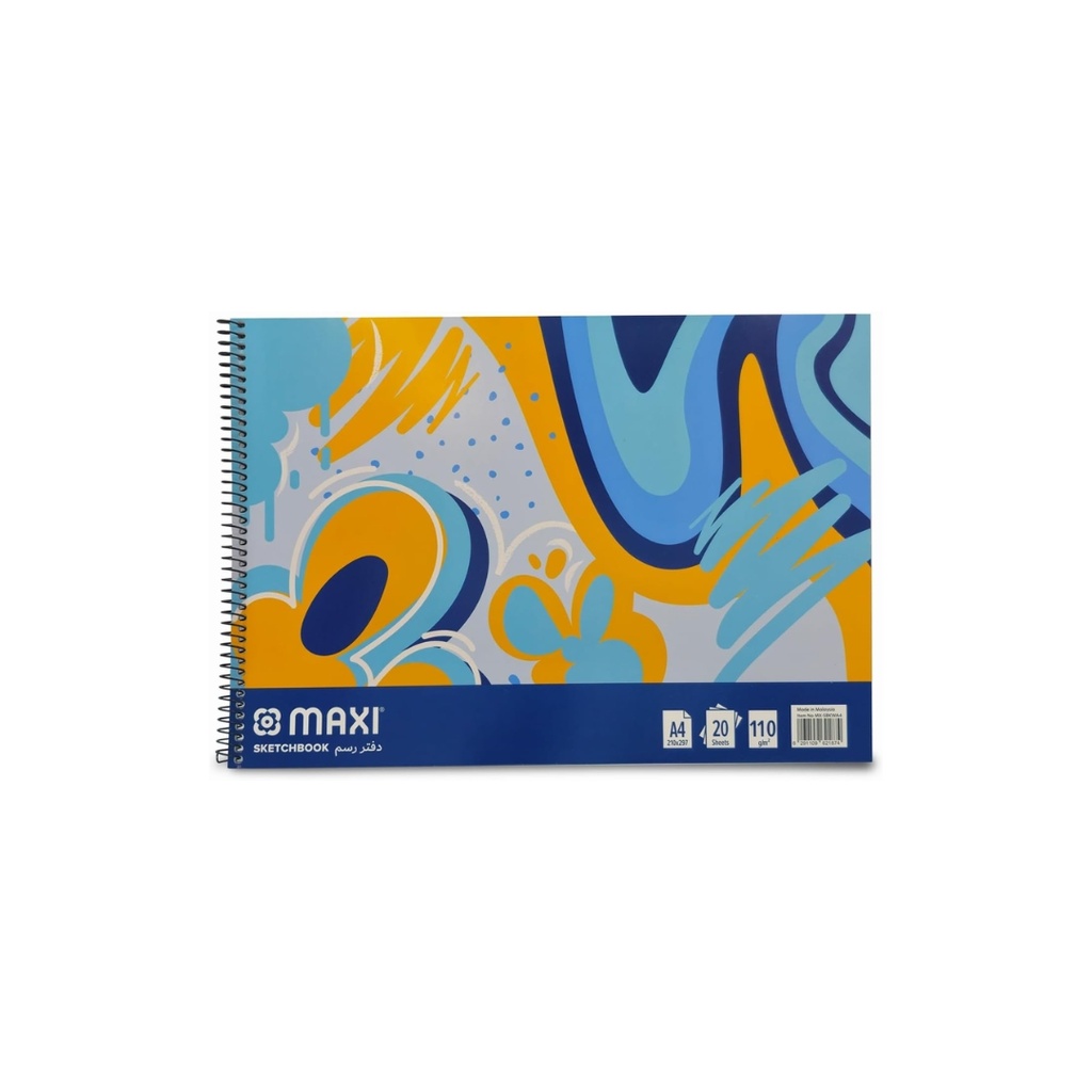 Maxi Spiral Sketch Book White B4 110gsm 20 Sh