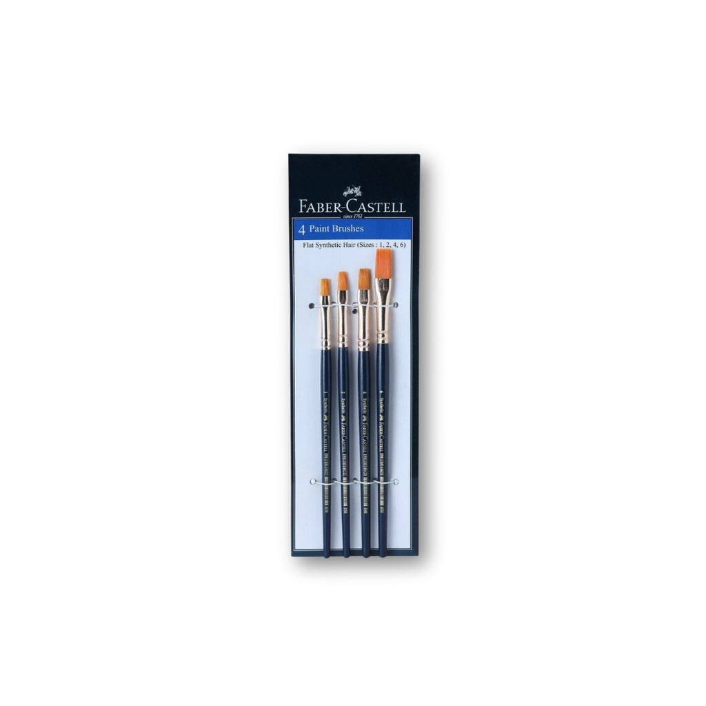 Faber Castell 4 Flat Paint Brushes