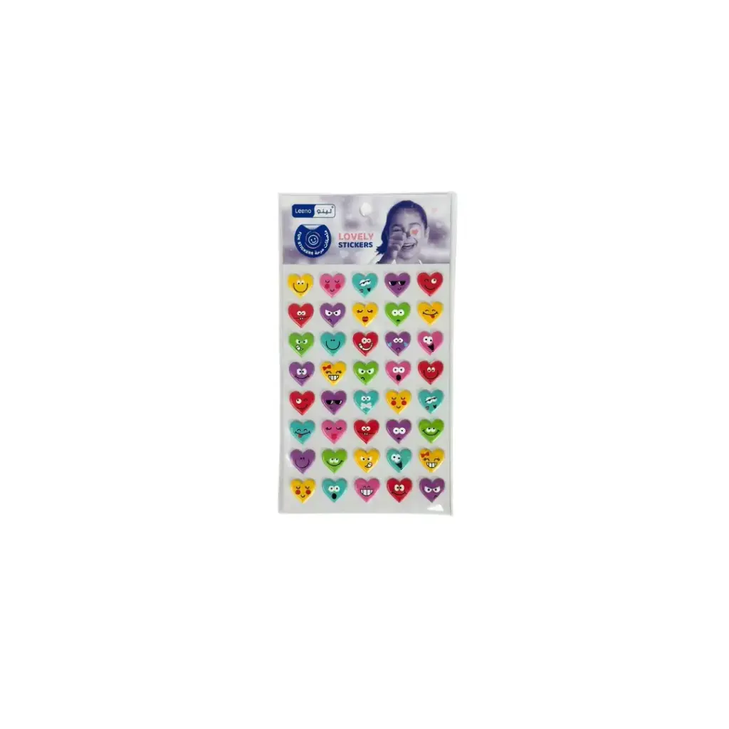 Leeno Stickers Heart Smilies Colour