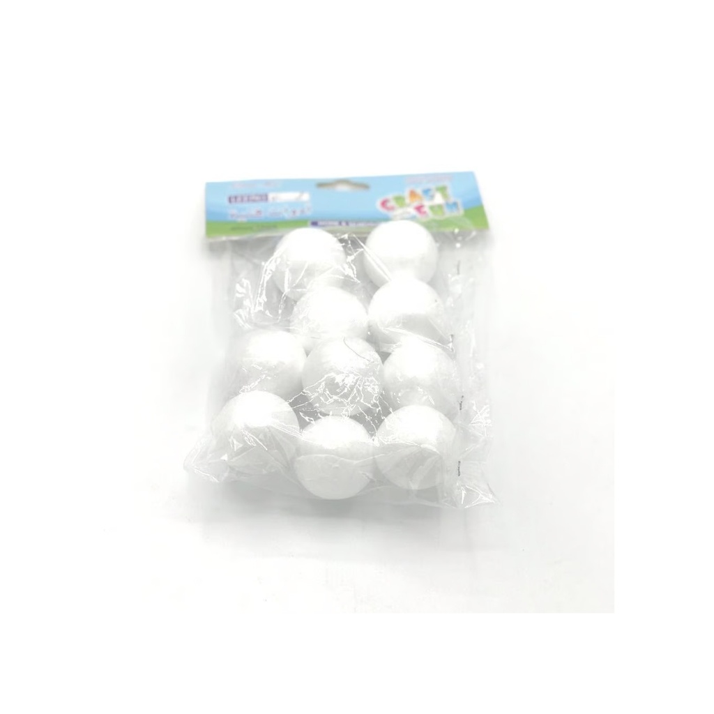 Leeno Craft Foam Balls 40mm 12Pc