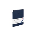 Deli - Leather Cover Notebook A5-96SH 80G Blue 