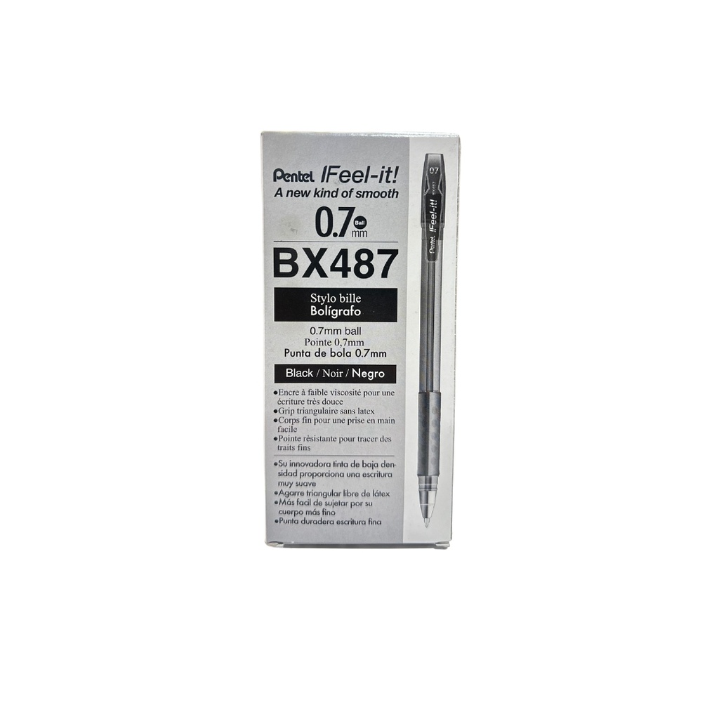 Pentel Ballpoint pen Feel-It 0.7 mm Black, 12 pc of pack
