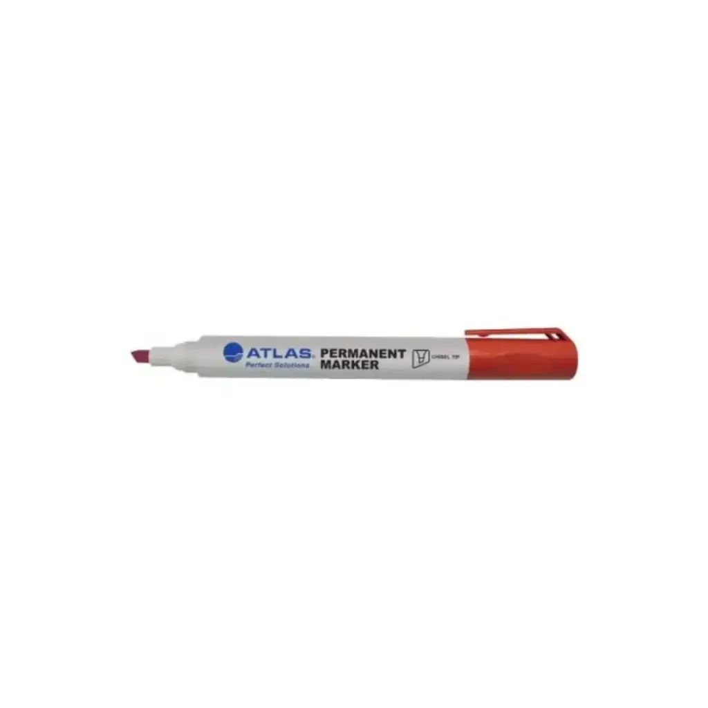 Atlas Permanent Marker Chisel Red 1 pc