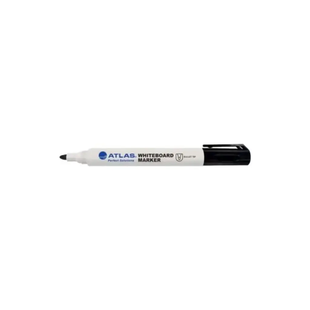 Atlas White Board Marker Bullet Black 1 pc