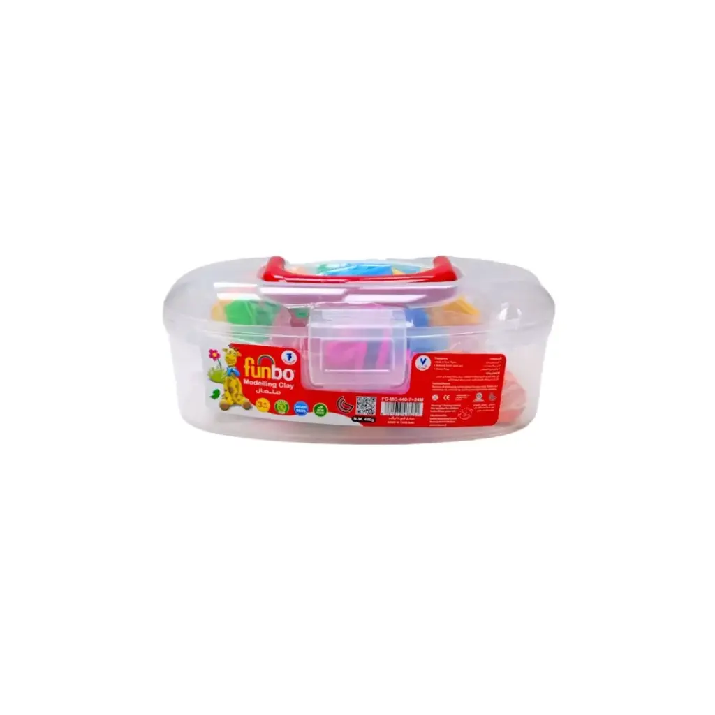 Funbo Modelling Clay 440g 7Colors +8Fruits +14Numbers+ 1T