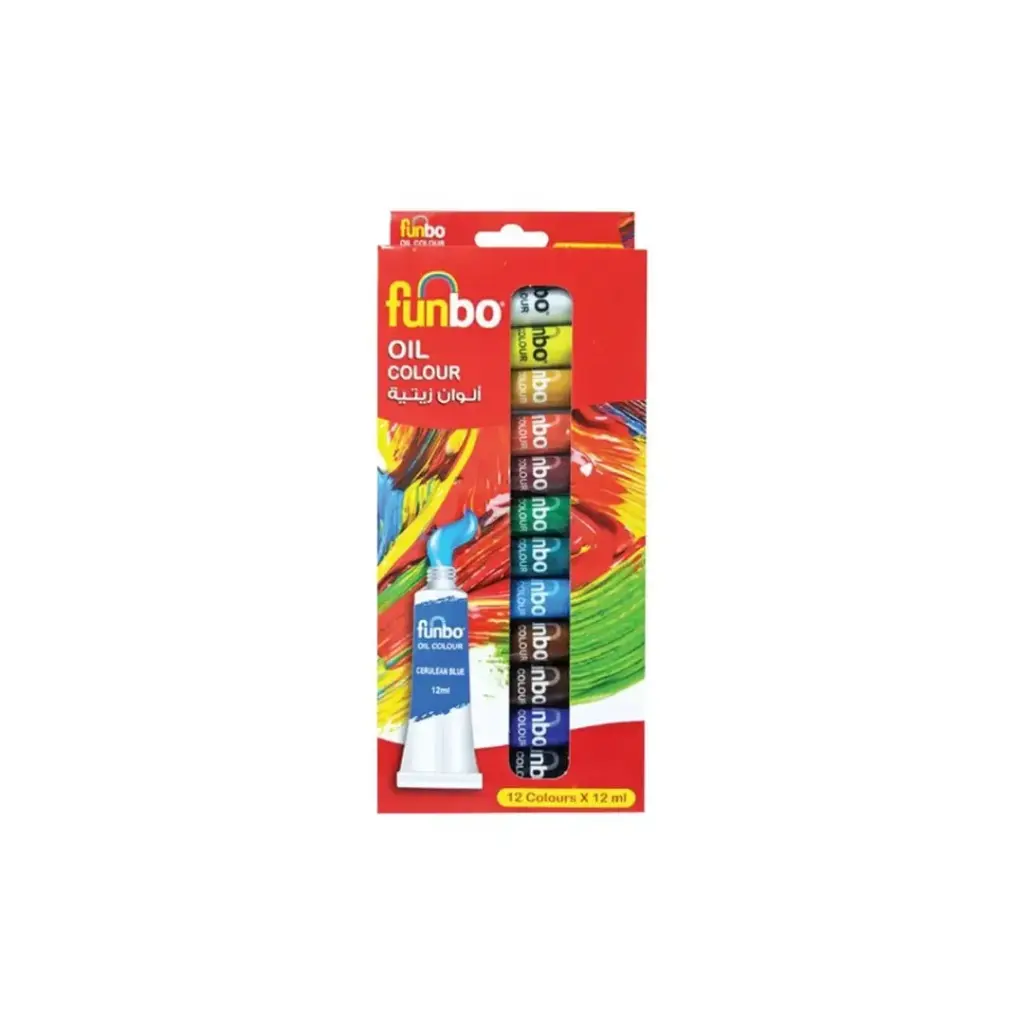 Funbo Oil Paint Set 12 color 12ml Tubes