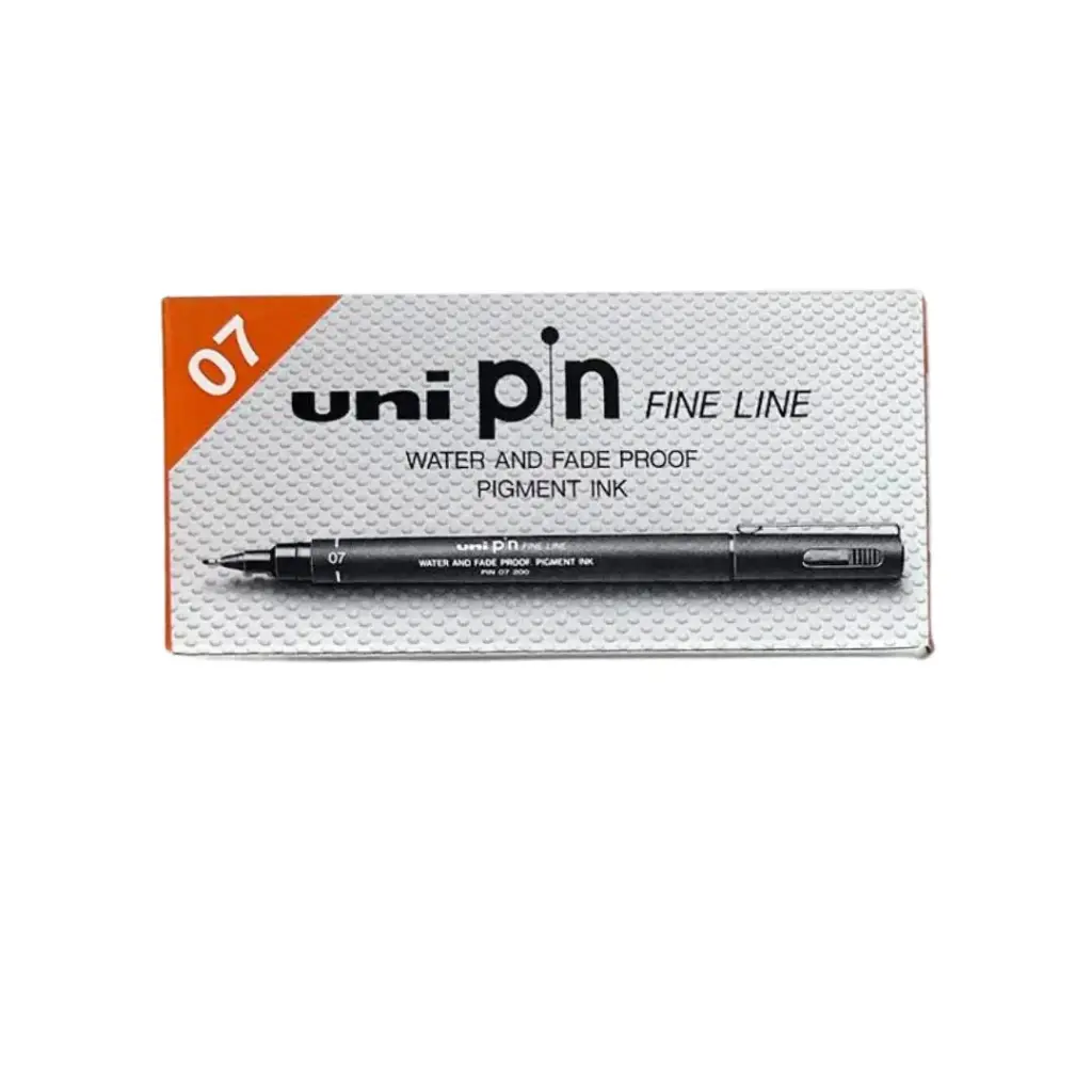 Mitsubishi Uni Pin Fine Line 0.7mm Black box=12