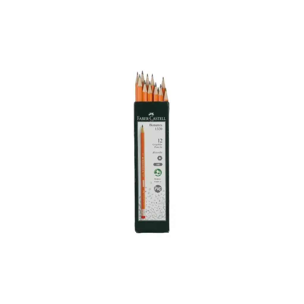 FABER-CASTELL Bonanza Graphite Pencil HB with RT 12pc