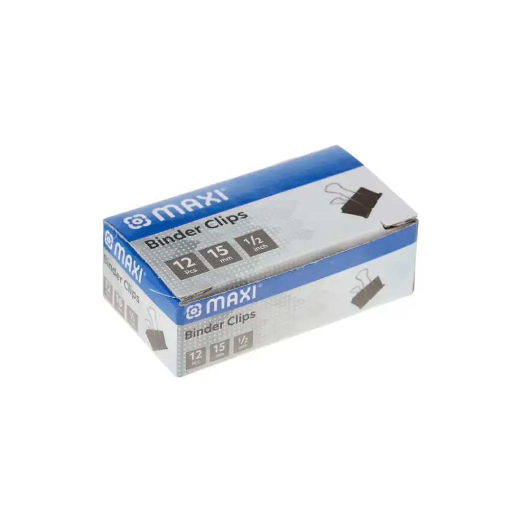 Maxi Binder Clip 15mm Box of 12pc