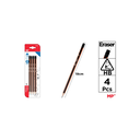 MP GRAPHITE PENCIL HB WITH ERASER 4 PCS (PE301) (CARD)