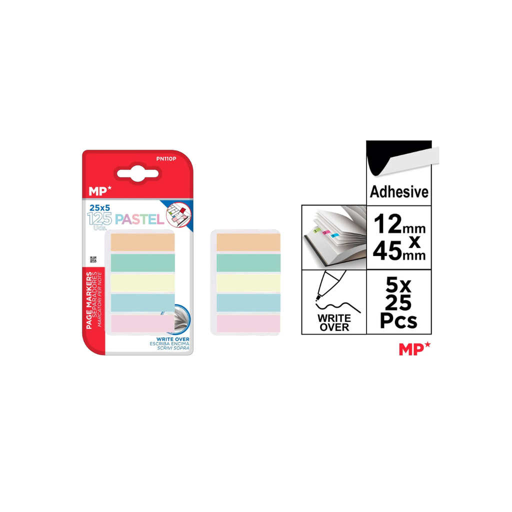 MP REPOSITIONABLE ADHESIVE INDEX PASTEL COLOUR (PN110P)