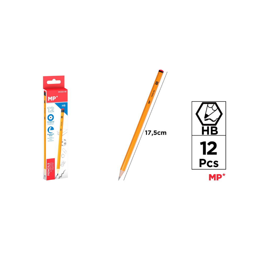 MP GRAPHITE PENCIL (HB) 12PCS (PE333-HB)