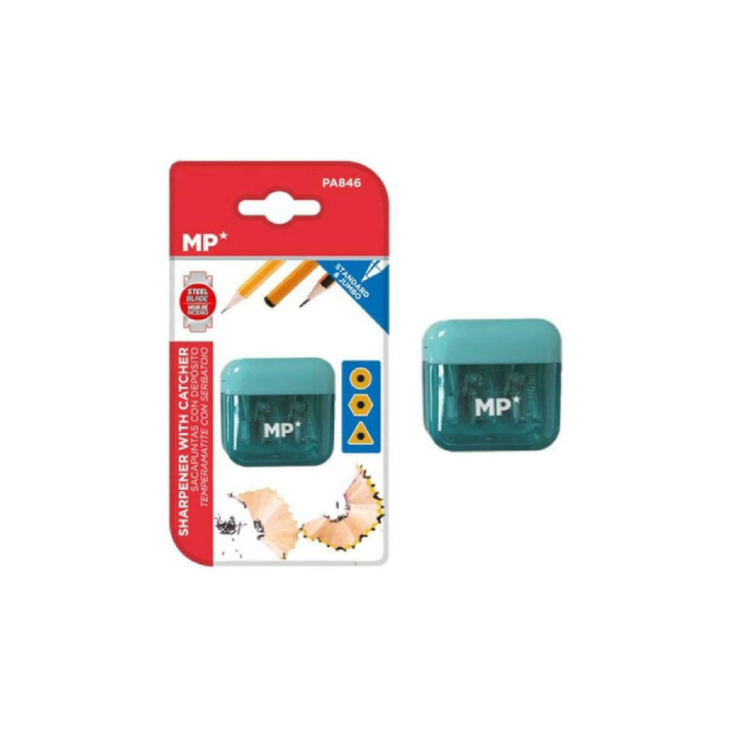 MP DOUBLE PENCIL SHARPENER WITH RESERVOIR  (PA846) (CARD)