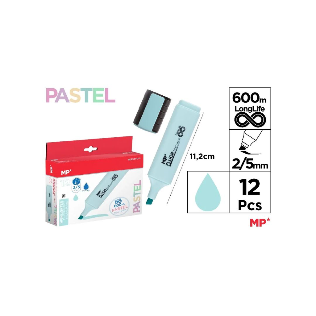 MP PASTEL MARKER TURQUOISE 12 PCS (PE534TQ-S) 