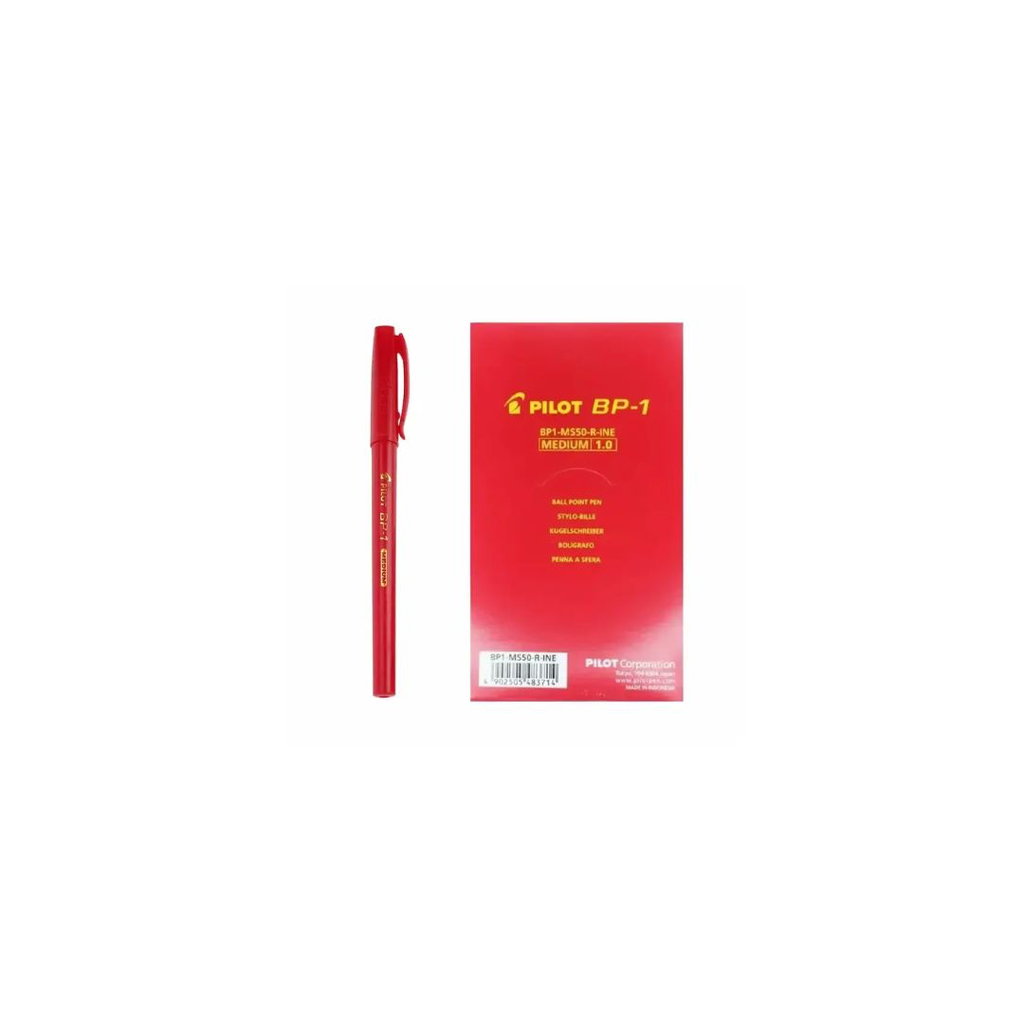 PILOT BP-1 B.Point Pen 1mm Red (50 pcs/box) No.BP1-MS50