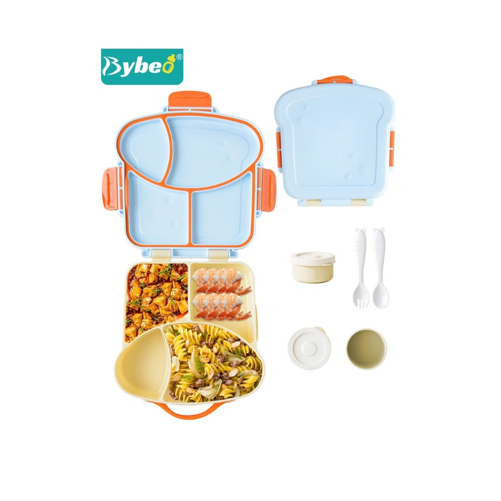 Bybeo children lunch box is drop-resistant and durable -Blue