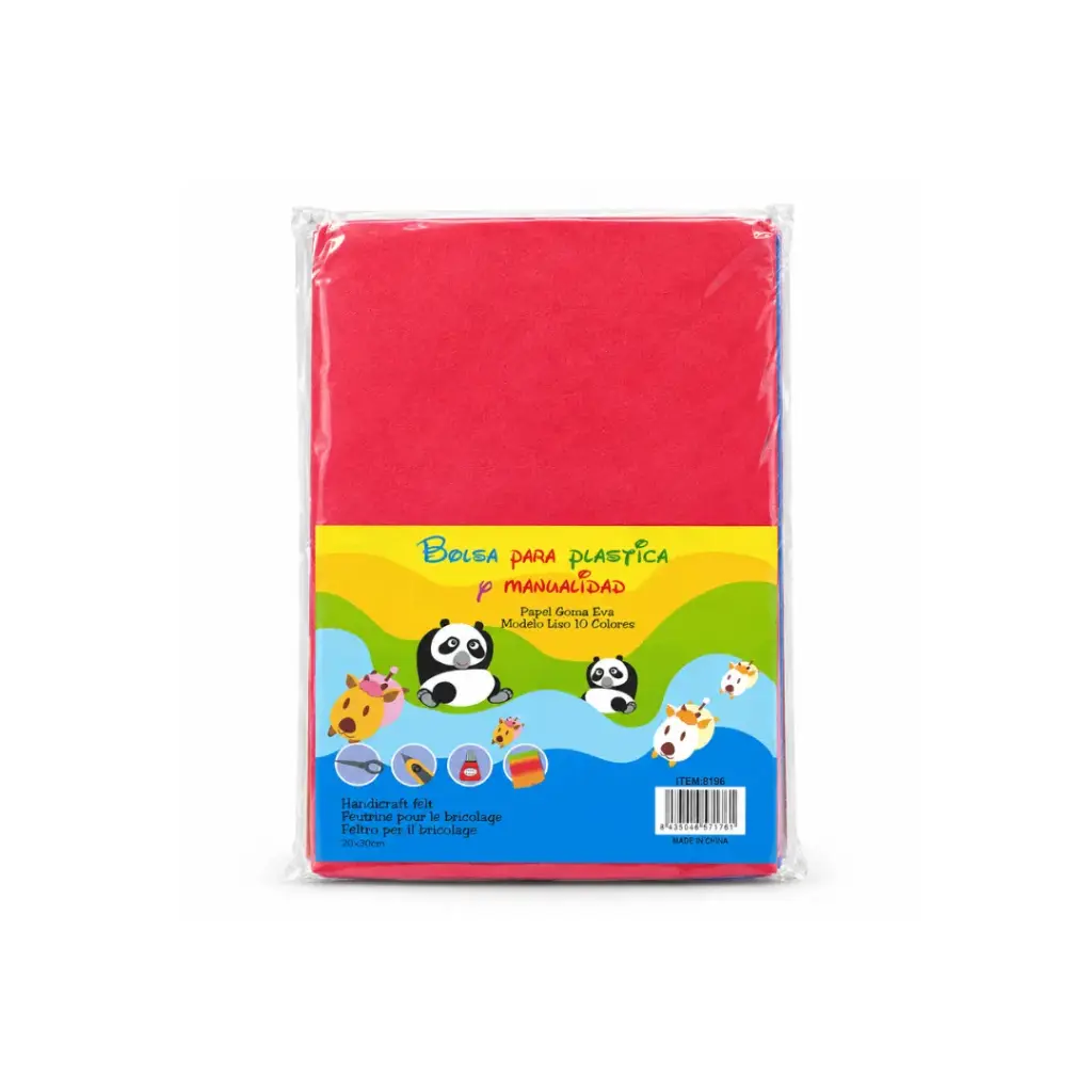 BOLSA Goma Eva Craft Felt 10Colors – 20 × 30 cm