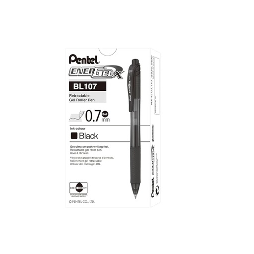 [No.BLN105-A] Pentel Energel -X Gel Roller Pen Black  BOX/12PCS 