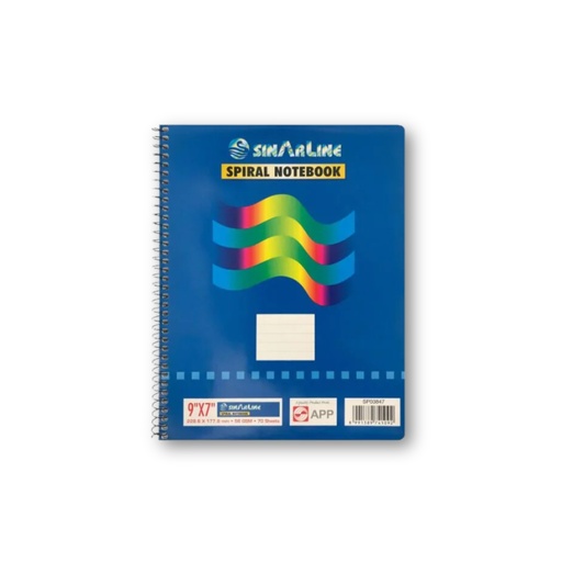 [SP03847] SINARLINE - Shorthand Book 9"x7" Side Spiral