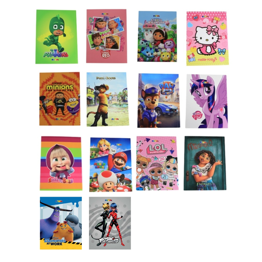 Cartoon Notebook One Line 100Sh Flexi Paper 225x170mm