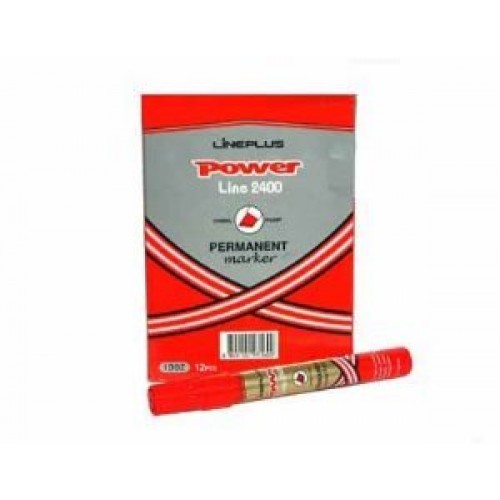 Lineplus Power Pen 2400 Permanent Marker Red Box
